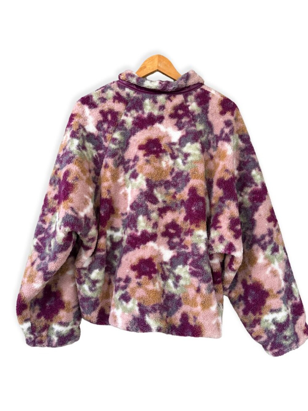 NWT Johnny Was Calme Purple Floral Sherpa Jacket L - Picture 9 of 14